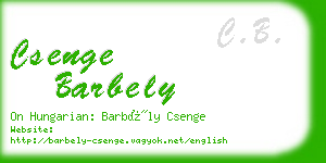 csenge barbely business card